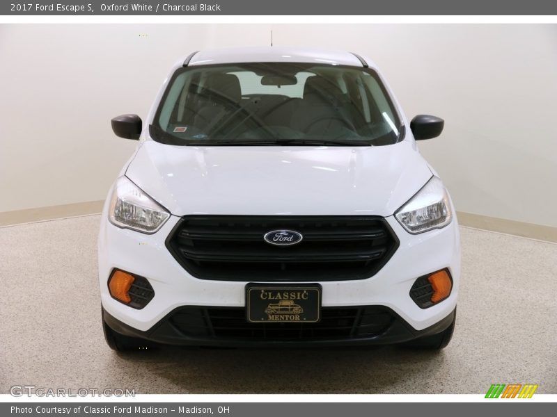 Oxford White / Charcoal Black 2017 Ford Escape S
