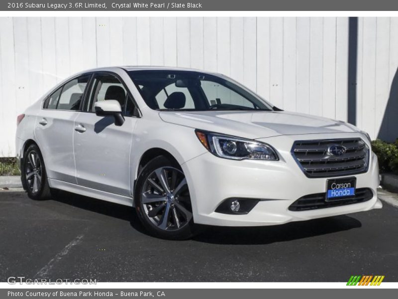 Crystal White Pearl / Slate Black 2016 Subaru Legacy 3.6R Limited