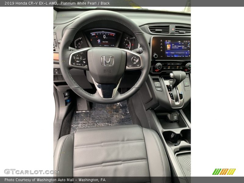Platinum White Pearl / Black 2019 Honda CR-V EX-L AWD