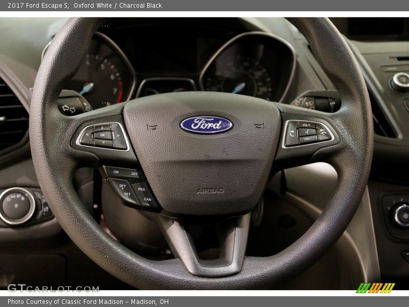 Oxford White / Charcoal Black 2017 Ford Escape S