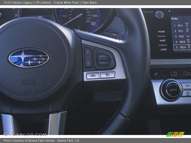 Crystal White Pearl / Slate Black 2016 Subaru Legacy 3.6R Limited