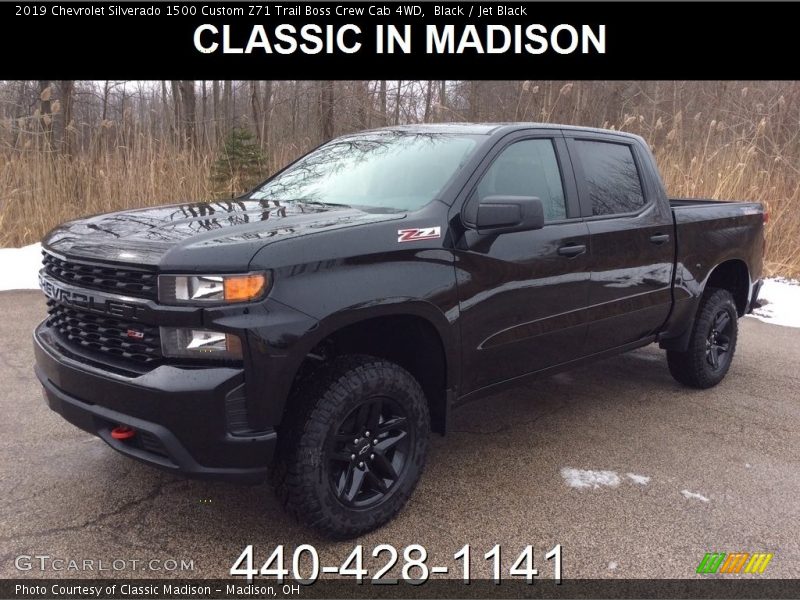 Black / Jet Black 2019 Chevrolet Silverado 1500 Custom Z71 Trail Boss Crew Cab 4WD