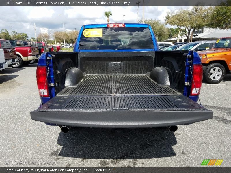 Blue Streak Pearl / Black/Diesel Gray 2017 Ram 1500 Express Crew Cab