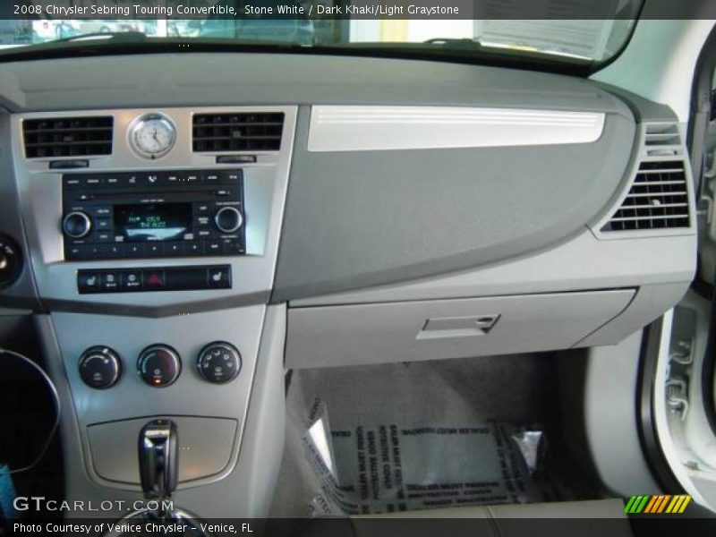 Stone White / Dark Khaki/Light Graystone 2008 Chrysler Sebring Touring Convertible