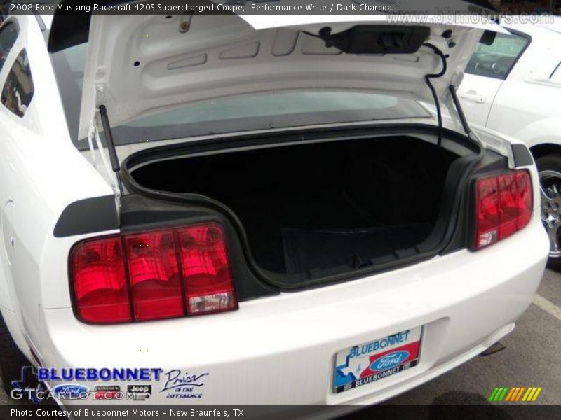 Performance White / Dark Charcoal 2008 Ford Mustang Racecraft 420S Supercharged Coupe