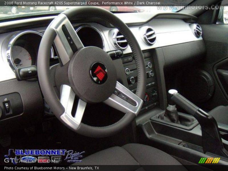 Performance White / Dark Charcoal 2008 Ford Mustang Racecraft 420S Supercharged Coupe