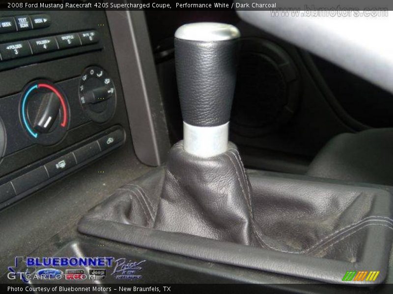 Performance White / Dark Charcoal 2008 Ford Mustang Racecraft 420S Supercharged Coupe