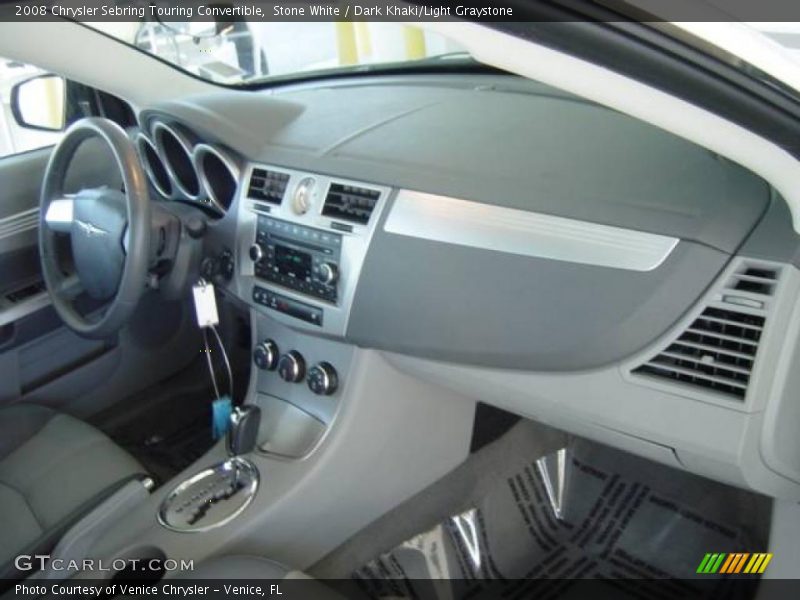 Stone White / Dark Khaki/Light Graystone 2008 Chrysler Sebring Touring Convertible