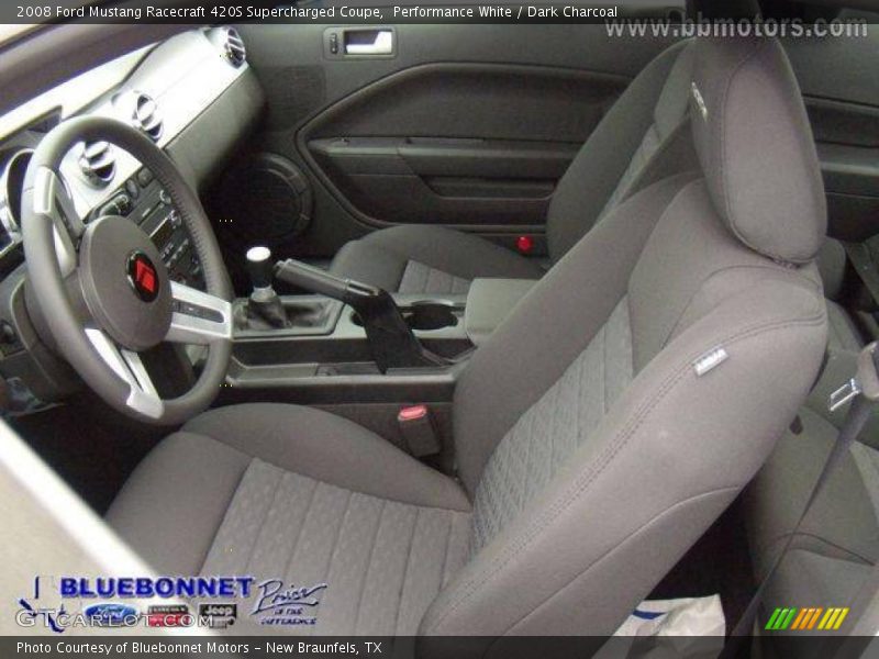 Performance White / Dark Charcoal 2008 Ford Mustang Racecraft 420S Supercharged Coupe