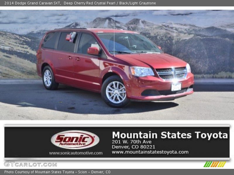 Deep Cherry Red Crystal Pearl / Black/Light Graystone 2014 Dodge Grand Caravan SXT