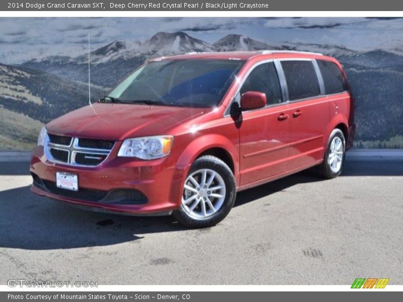 Deep Cherry Red Crystal Pearl / Black/Light Graystone 2014 Dodge Grand Caravan SXT