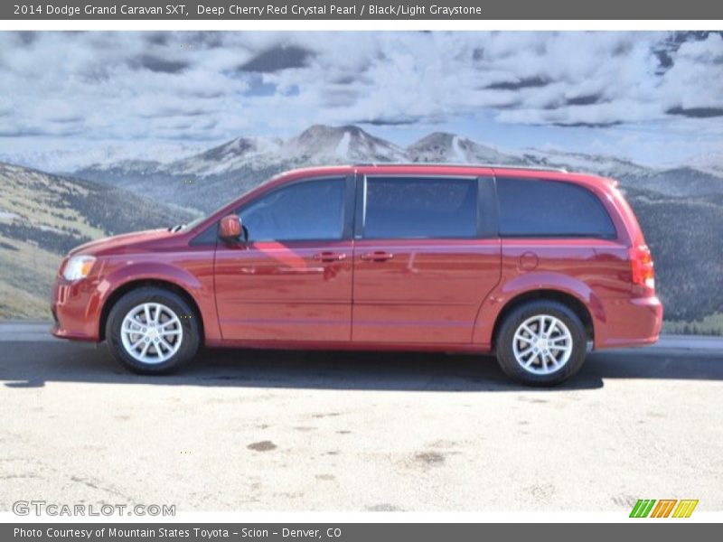 Deep Cherry Red Crystal Pearl / Black/Light Graystone 2014 Dodge Grand Caravan SXT