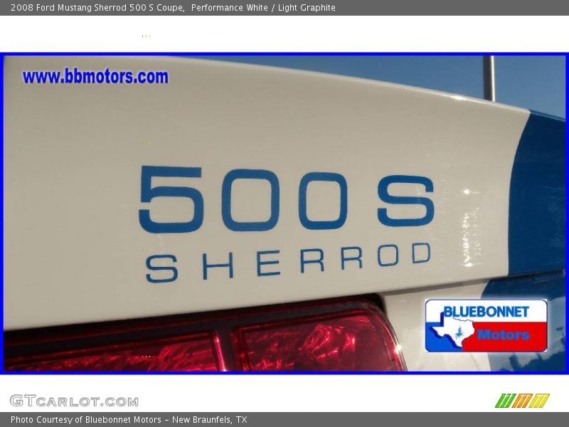 Performance White / Light Graphite 2008 Ford Mustang Sherrod 500 S Coupe