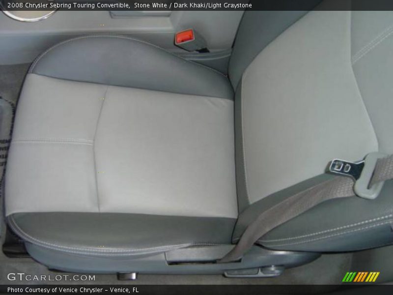 Stone White / Dark Khaki/Light Graystone 2008 Chrysler Sebring Touring Convertible