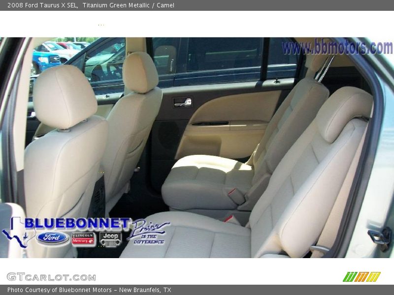 Titanium Green Metallic / Camel 2008 Ford Taurus X SEL