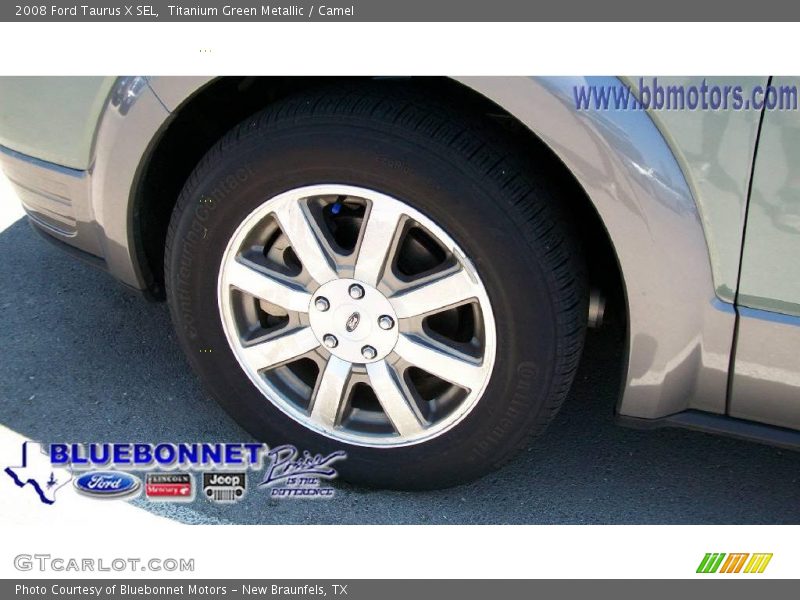 Titanium Green Metallic / Camel 2008 Ford Taurus X SEL