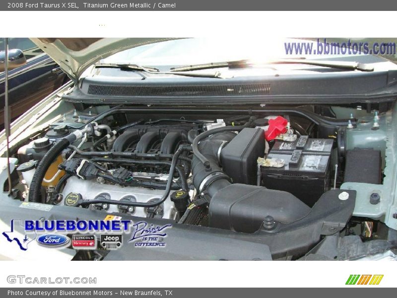 Titanium Green Metallic / Camel 2008 Ford Taurus X SEL