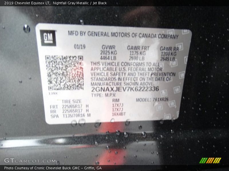 Nightfall Gray Metallic / Jet Black 2019 Chevrolet Equinox LT
