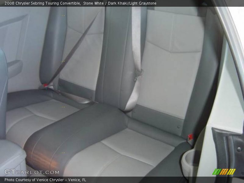 Stone White / Dark Khaki/Light Graystone 2008 Chrysler Sebring Touring Convertible