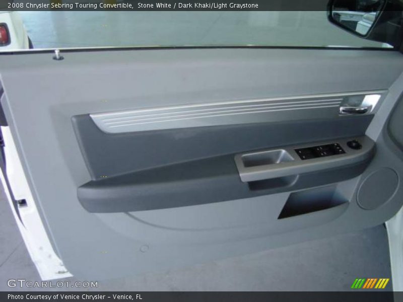 Stone White / Dark Khaki/Light Graystone 2008 Chrysler Sebring Touring Convertible