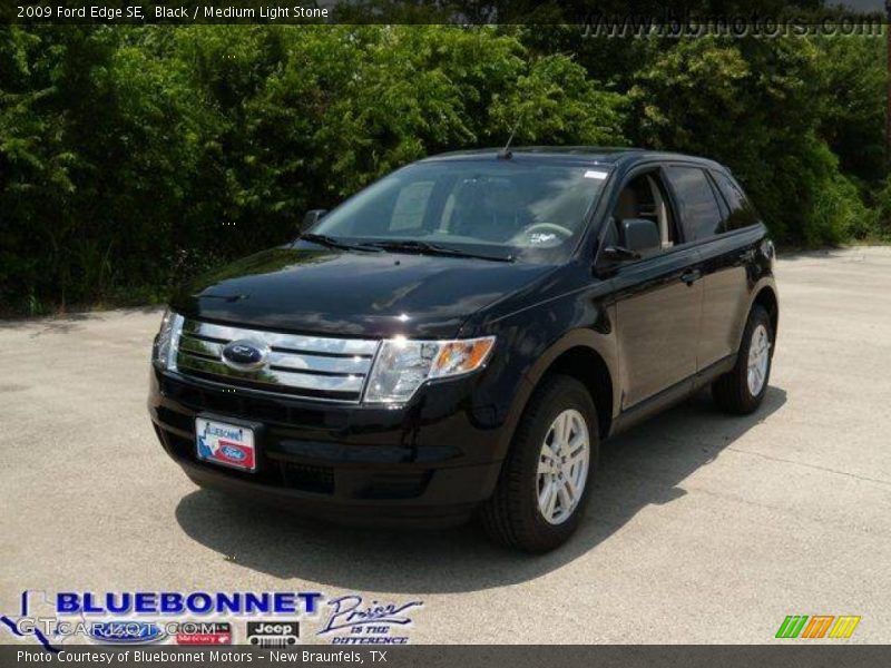 Black / Medium Light Stone 2009 Ford Edge SE