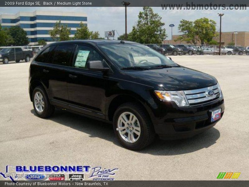 Black / Medium Light Stone 2009 Ford Edge SE