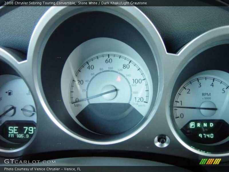 Stone White / Dark Khaki/Light Graystone 2008 Chrysler Sebring Touring Convertible