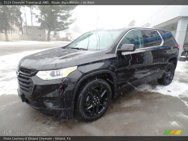 Mosaic Black Metallic / Jet Black 2019 Chevrolet Traverse LS AWD