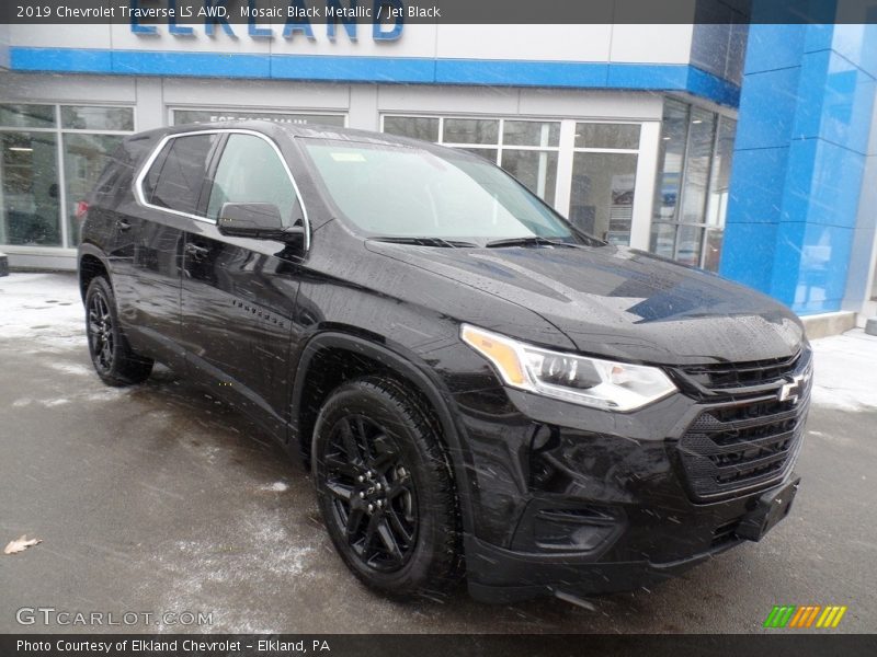 Mosaic Black Metallic / Jet Black 2019 Chevrolet Traverse LS AWD