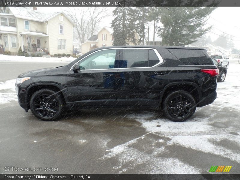 Mosaic Black Metallic / Jet Black 2019 Chevrolet Traverse LS AWD