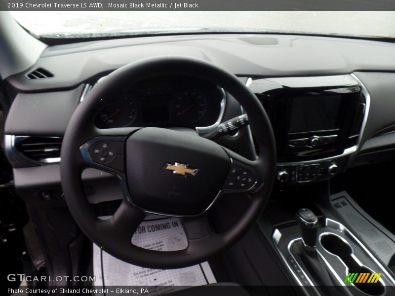 Mosaic Black Metallic / Jet Black 2019 Chevrolet Traverse LS AWD