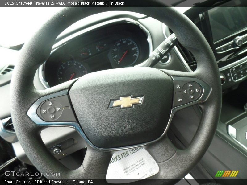 Mosaic Black Metallic / Jet Black 2019 Chevrolet Traverse LS AWD