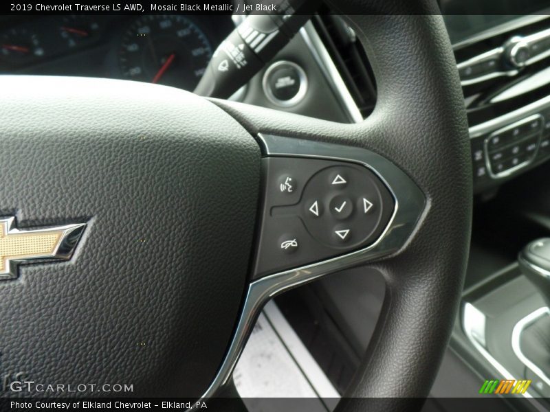 Mosaic Black Metallic / Jet Black 2019 Chevrolet Traverse LS AWD