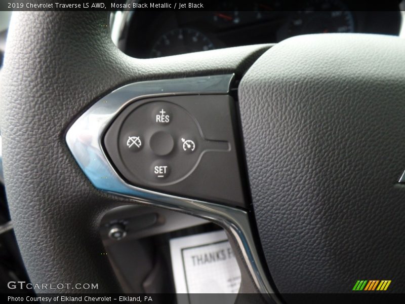 Mosaic Black Metallic / Jet Black 2019 Chevrolet Traverse LS AWD