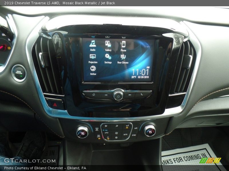 Mosaic Black Metallic / Jet Black 2019 Chevrolet Traverse LS AWD