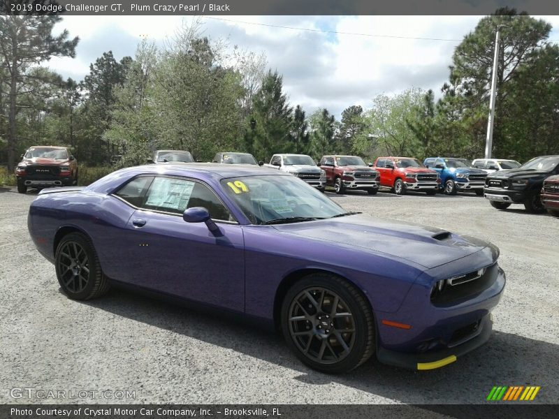 Plum Crazy Pearl / Black 2019 Dodge Challenger GT