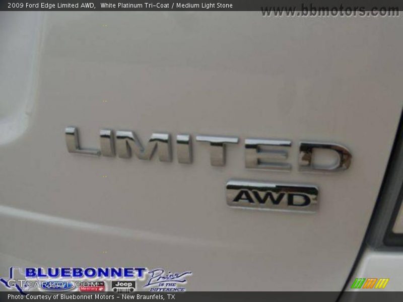 White Platinum Tri-Coat / Medium Light Stone 2009 Ford Edge Limited AWD