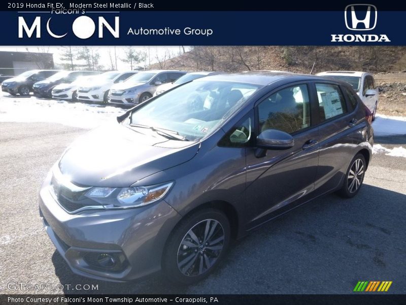 Modern Steel Metallic / Black 2019 Honda Fit EX