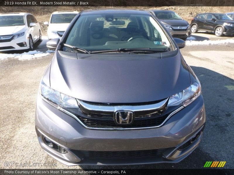Modern Steel Metallic / Black 2019 Honda Fit EX