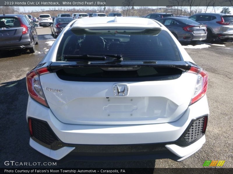 White Orchid Pearl / Black 2019 Honda Civic LX Hatchback