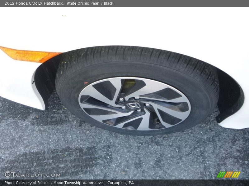 White Orchid Pearl / Black 2019 Honda Civic LX Hatchback