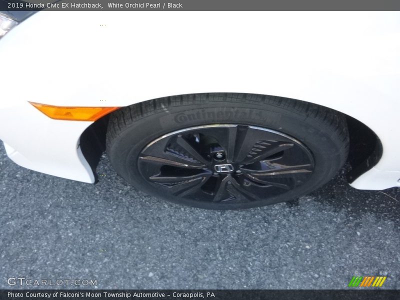 White Orchid Pearl / Black 2019 Honda Civic EX Hatchback