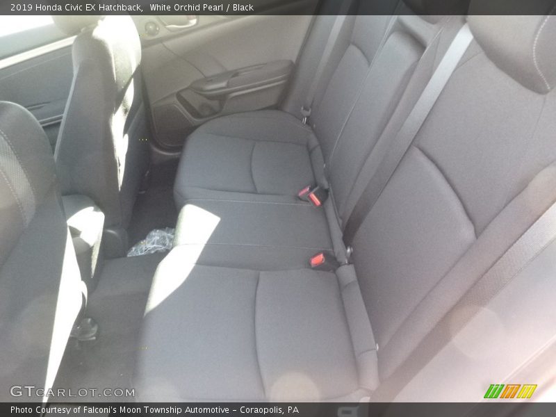 White Orchid Pearl / Black 2019 Honda Civic EX Hatchback