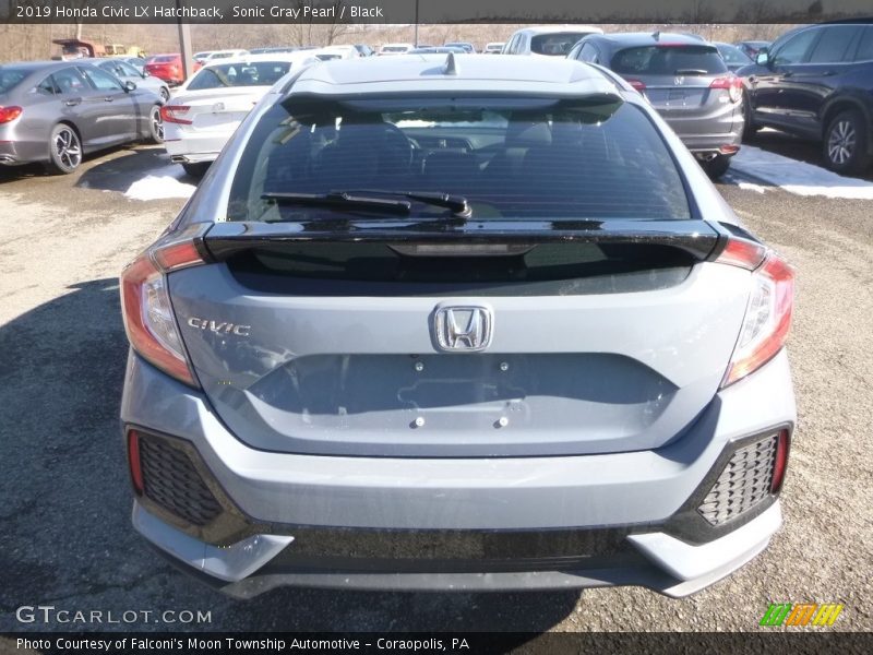 Sonic Gray Pearl / Black 2019 Honda Civic LX Hatchback