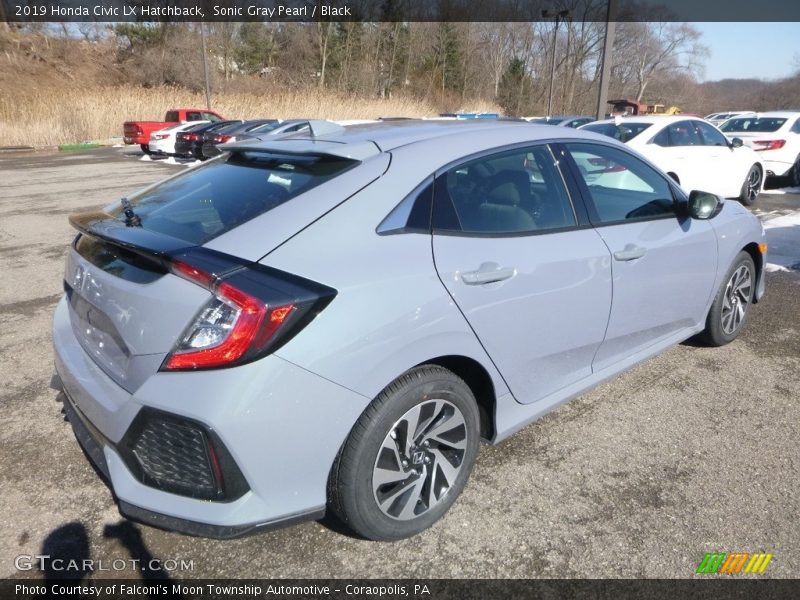 Sonic Gray Pearl / Black 2019 Honda Civic LX Hatchback