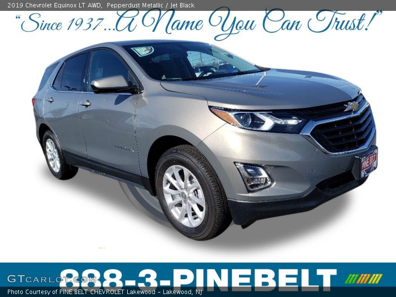Pepperdust Metallic / Jet Black 2019 Chevrolet Equinox LT AWD