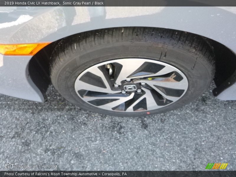 Sonic Gray Pearl / Black 2019 Honda Civic LX Hatchback