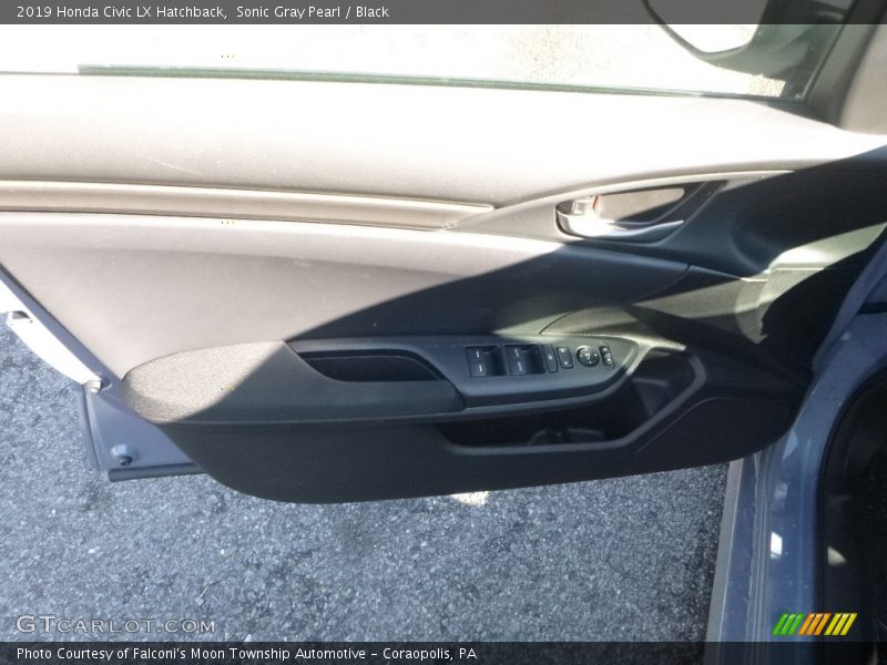 Sonic Gray Pearl / Black 2019 Honda Civic LX Hatchback