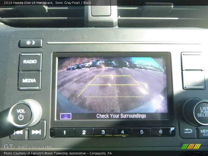 Sonic Gray Pearl / Black 2019 Honda Civic LX Hatchback
