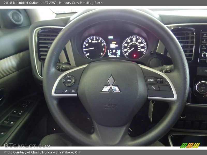 Mercury Gray Metallic / Black 2018 Mitsubishi Outlander ES AWC